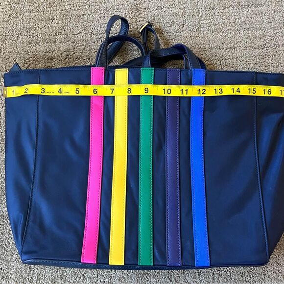 Like New Talbots Blue Rainbow Shoulder Tote - Picture 9 of 10